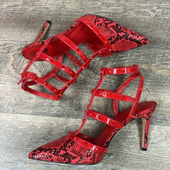 Mix No. 6 LABONI Women’s Studded Caged Heels Size 7.5 - Picture 5 of 10